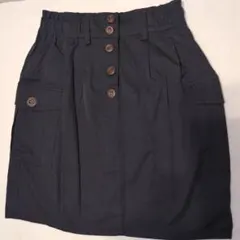 ネイビー ボタン付き ミニスカートのサムネイル