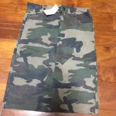タグ付き♡カモフラ柄タイトスカート