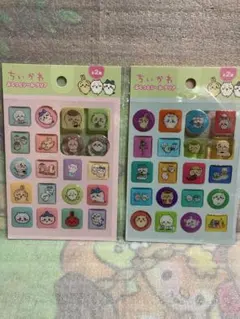 ちいかわ　ぷくっとシール　２種類セット　ハチワレ　うさぎ