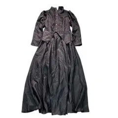 7BS2 ロング　黒ワンピース　ゴスロリ　魔女コスプレ　ハロウィン古着used