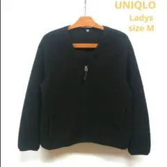 UNIQLO/ユニクロ　ノーカラーフルジップボアジャケット　裏フリース
