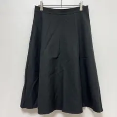 Nina ニーナ 新品タグ付 フレアロングスカート ブラック L 上品 裏地付のサムネイル