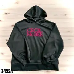 CECIL MCBEE 黒パーカー フード付き 3452