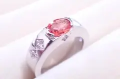 パパラチアサファイア 0.8ct 指輪 ダイヤ0.45ct 5号 - メルカリ