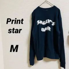 【プリントスター】 長袖トレーナー スウェット 綿100% バックプリント 秋冬