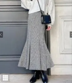 GRL チェック柄 フレアロングスカート　L お値下げ中