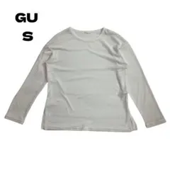 【美品】GU シアーオーバーサイズT オフホワイト S 長袖 きれいめのサムネイル