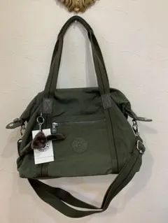 G1223-14★未使用 Kipling ショルダーバッグ オリーブグリーン