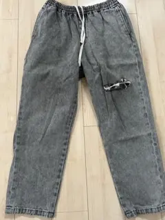 XLARGE グレー ダメージ加工 ストレートパンツ Lサイズのサムネイル