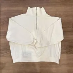 EMMA CLOTHES ハーフジップトレーナー M アイボリー