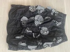 トリココムデギャルソン(スペシャル)の凝った黒とギンガムチェックスカート