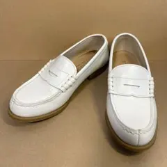 HARUTA×GINGERALE本革レザーコインローファー24cm2E白ハルタのサムネイル