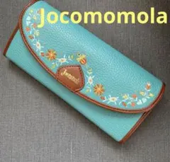 Jocomomola ホコモモラ ラウンドファスナー 長財布 ペタロ刺繍 牛革 