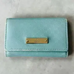 正規品】GUCCI マイクログッチ シマ系 キーリング付き キーケース