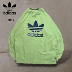 【アディダス】90sセンタートレフォイルロゴスウェットロンT古着メンズL常田大希