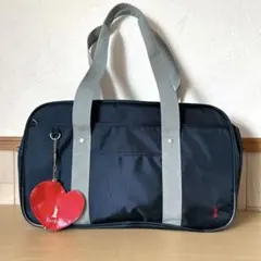 【美品】 EASTBOY イーストボーイ ナイロン スクールバッグ ネイビー 赤