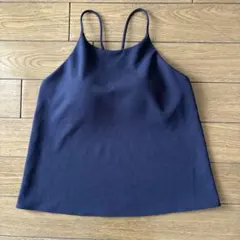 ユニクロ　クレープジャージーブラキャミソール ネイビーサイズM