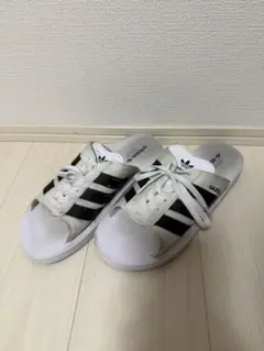 adidas GAZELLE サンダル 白 ブラック　26.5