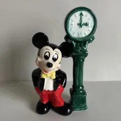 ディズニー ミッキーマウス 時計台 陶器製 置物　レトロ