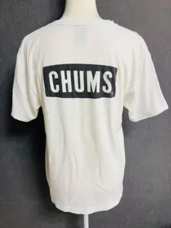 バックプリント CHUMS チャムス 半袖Tシャツ 定番ロゴ 白 ホワイト　Mのサムネイル
