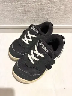 asics ブラック シューズ 17cm マジックテープ