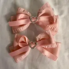 ピンクリボンヘアピン2個セット