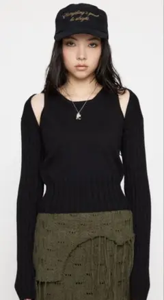 LAGUAGEM RIB SLEEVE 2PIECE トップス