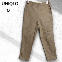 【ユニクロUNIQLO】リネンコットンテーパードパンツ　ベージュ M