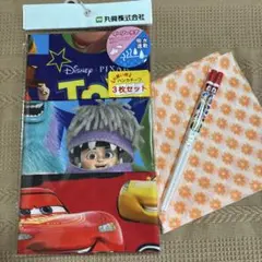 ディズニー ピクサー ハンカチ3枚セット &ディズニーお箸