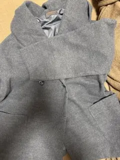 コート　フード付き　グレー
