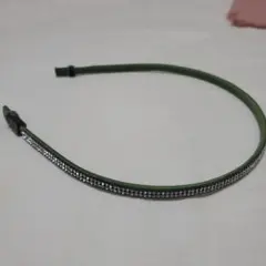 コレットマルーフ　カチューシャ　グリーン ラインストーン付き