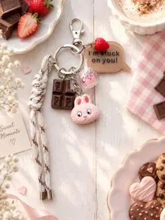 じゃらじゃらキーホルダー 우사기 초코