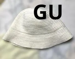 GU ジーユー　ホワイト　バケハ　 ハットレディース　帽子　白