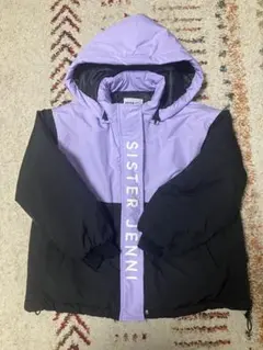 SISTER JENNI フード付き中綿コート ジャンパー紫・黒　130