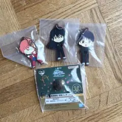 銀魂 銀八先生一番くじ ラバーチャーム 神楽 新八 桂小太郎 校章ボタンセット