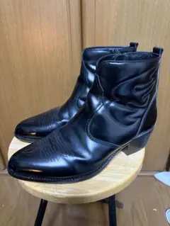 良品 TEXAS VILLAGE ウエスタンブーツ 本革のサムネイル