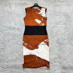 Max Maraノースリーブ アート プリント ワンピース　40