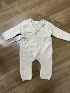 プティマイン　ベージュ ロンパース