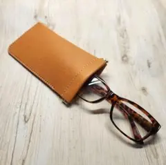 牛革　ペンケース　メガネケース