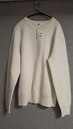 ウォッシャブルミラノリブクルーネックセーター　UNIQLO　ユニクロ