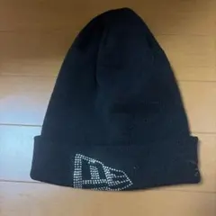 New Era ラインストーン ニット帽 ビーニー ブラックのサムネイル