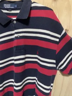 ボーダー★ラルフローレン Ralph Lauren ビッグポロシャツ 刺繡ポニー