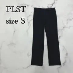 ◇ PLST プラステ ストレッチ素材 スラックスパンツ S ネイビー
