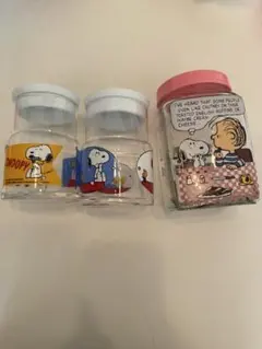 【レア】【レトロ】SNOOPY ガラス瓶 3点セットのサムネイル