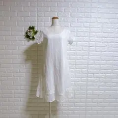 a1604 Orientique オーガニックコットン100% ワンピース白36