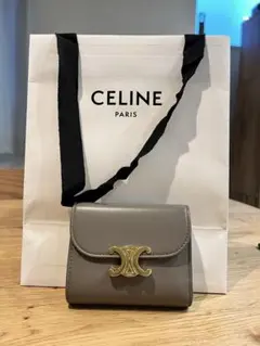 CELINEスモール フラップウォレット トリオンフ / シャイニーカーフスキンのサムネイル