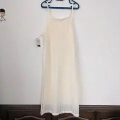 しまむら レースワンピース キャミソールワンピース 重ね着 ホワイト A21