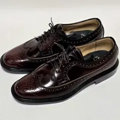 ジャクソンビル 革靴 ウイングチップ メダリオン 幅広 日本製 25.5cm