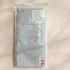 新品未開封★UNIQLO/ユニクロ★リブレギンス 10分丈 グレー/100㎝