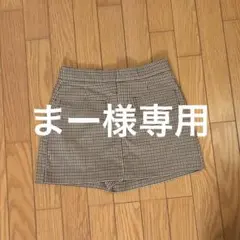 ZARA チェック柄ミニスカート風ショートパンツ